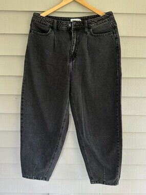 Black Barrel Leg Jeans